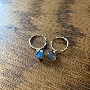 Hello Adorn Labradorite Hoops